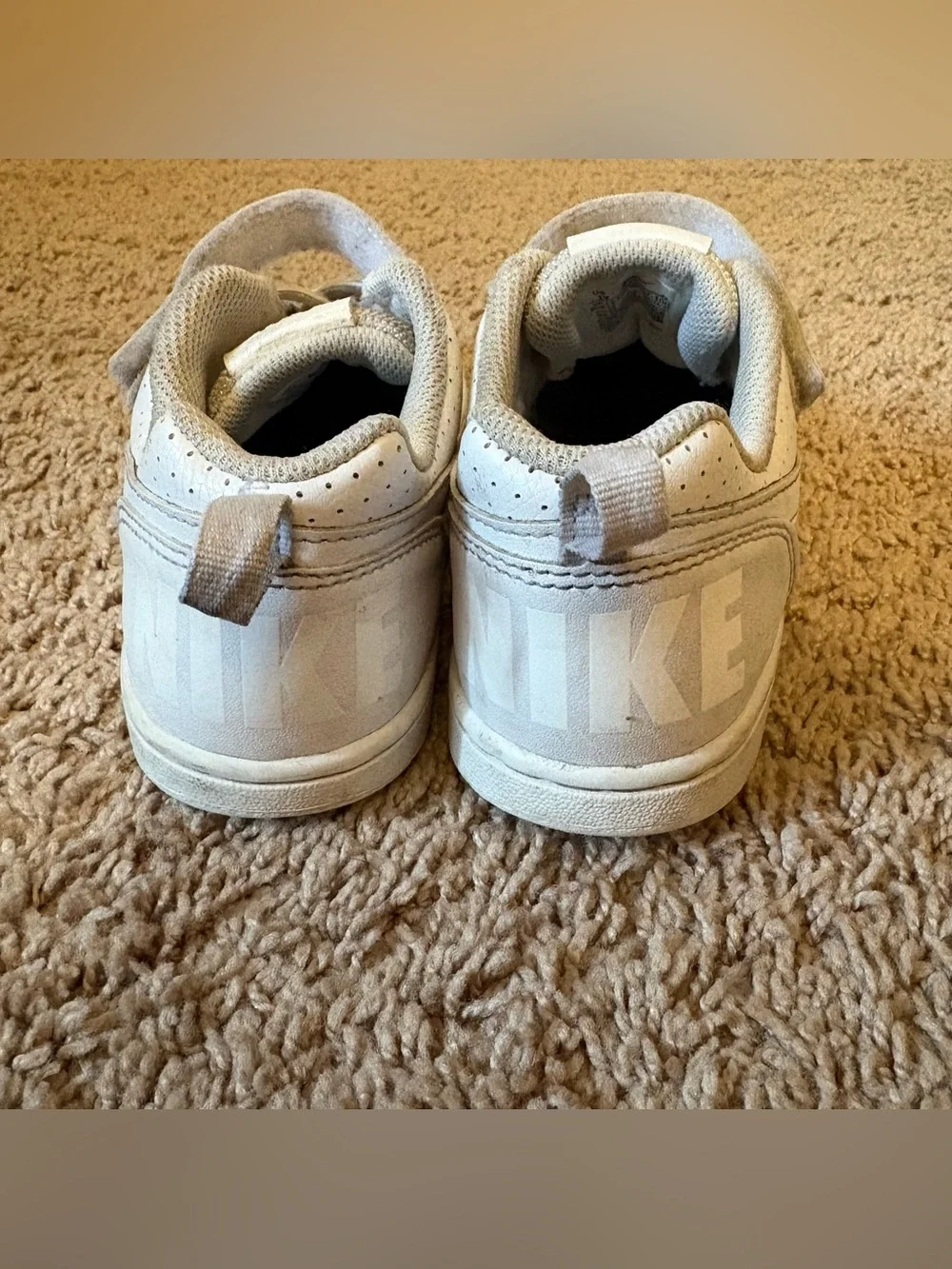 Nike Kids court borough low recraft White Sneakers size 1
